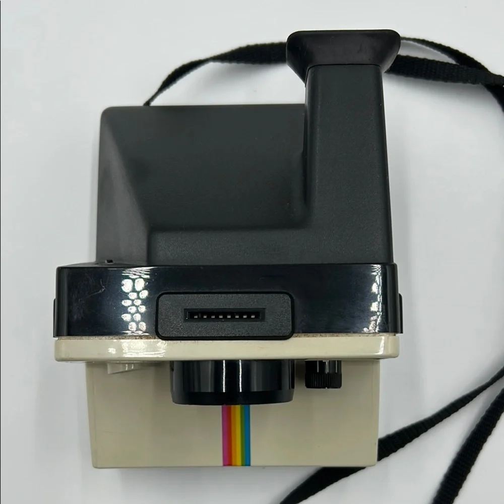 Vintage Polaroid Black and White Film Camera with Instant Photo Feature